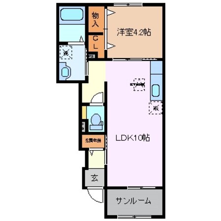 阿倉川駅 徒歩20分 1階の物件間取画像